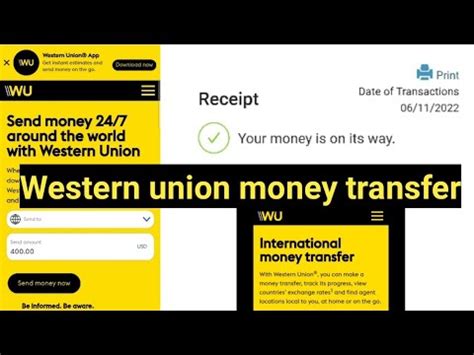 Register for a free Western Union online profile or log in if you have one set up already. . Western union money transfer near me
